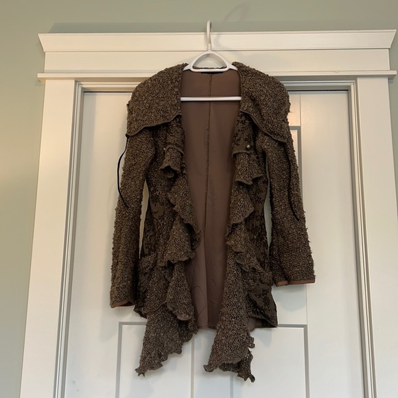 Taupe detailed cardigan - Picture 1 of 5